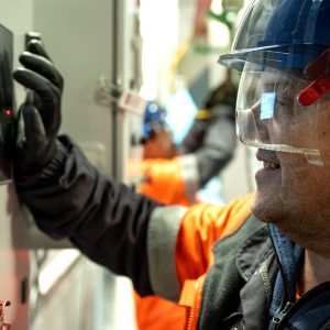 Mining Technical Center engineer conducting on-site operational testing under real mining conditions.